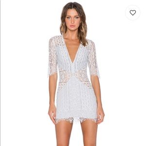 For Love & Lemons Lyla Dress in Silver size S